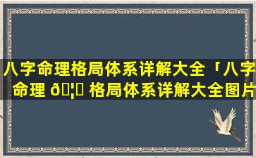 八字命理格局体系详解大全「八字命理 🦟 格局体系详解大全图片」